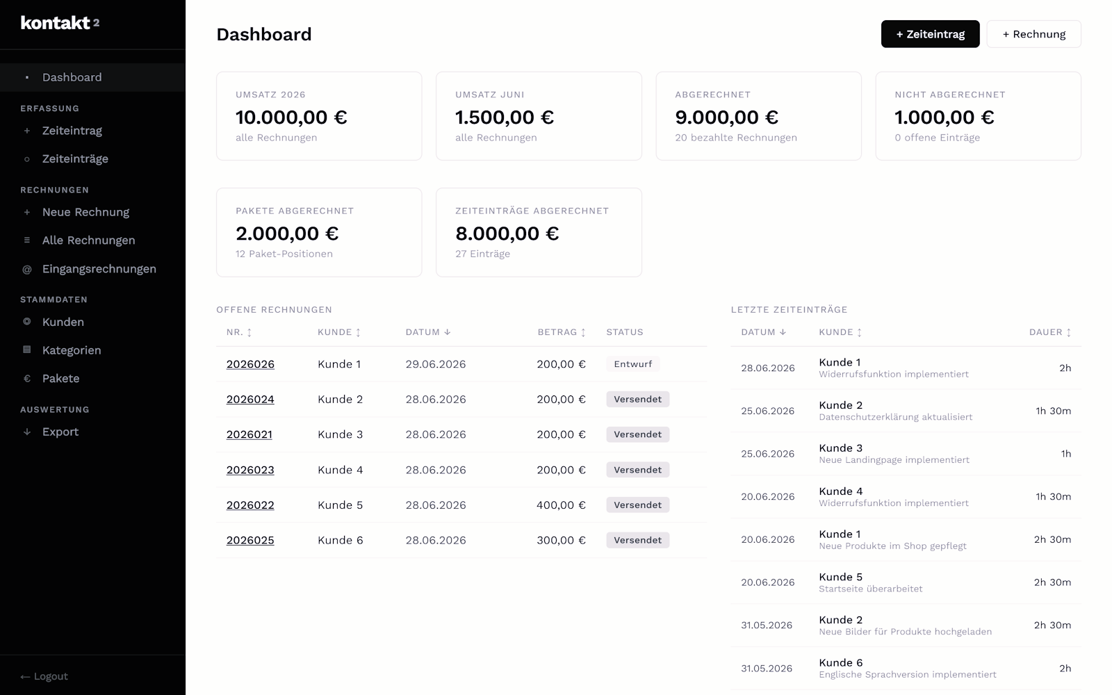 Screenshot Finanz- & Buchhaltungssoftware